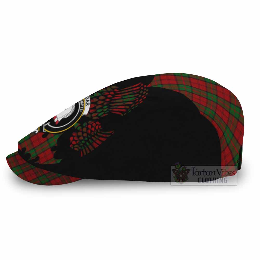 Dunbar Tartan Family Crest Flat Cap, Jeff Cap Scotland Thistle Floral