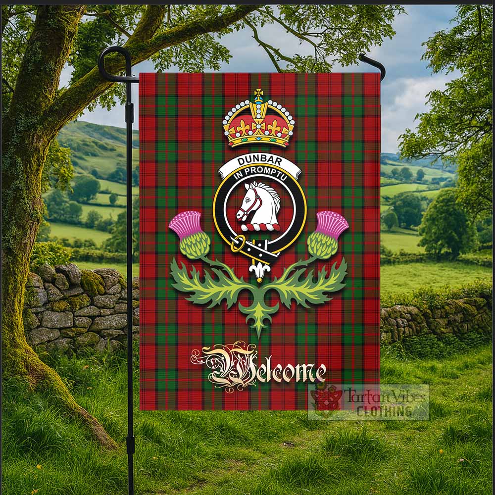 Dunbar Tartan Family Crest Garden Flag Royal Thistle Welcome Style - Tartan Vibes Clothing
