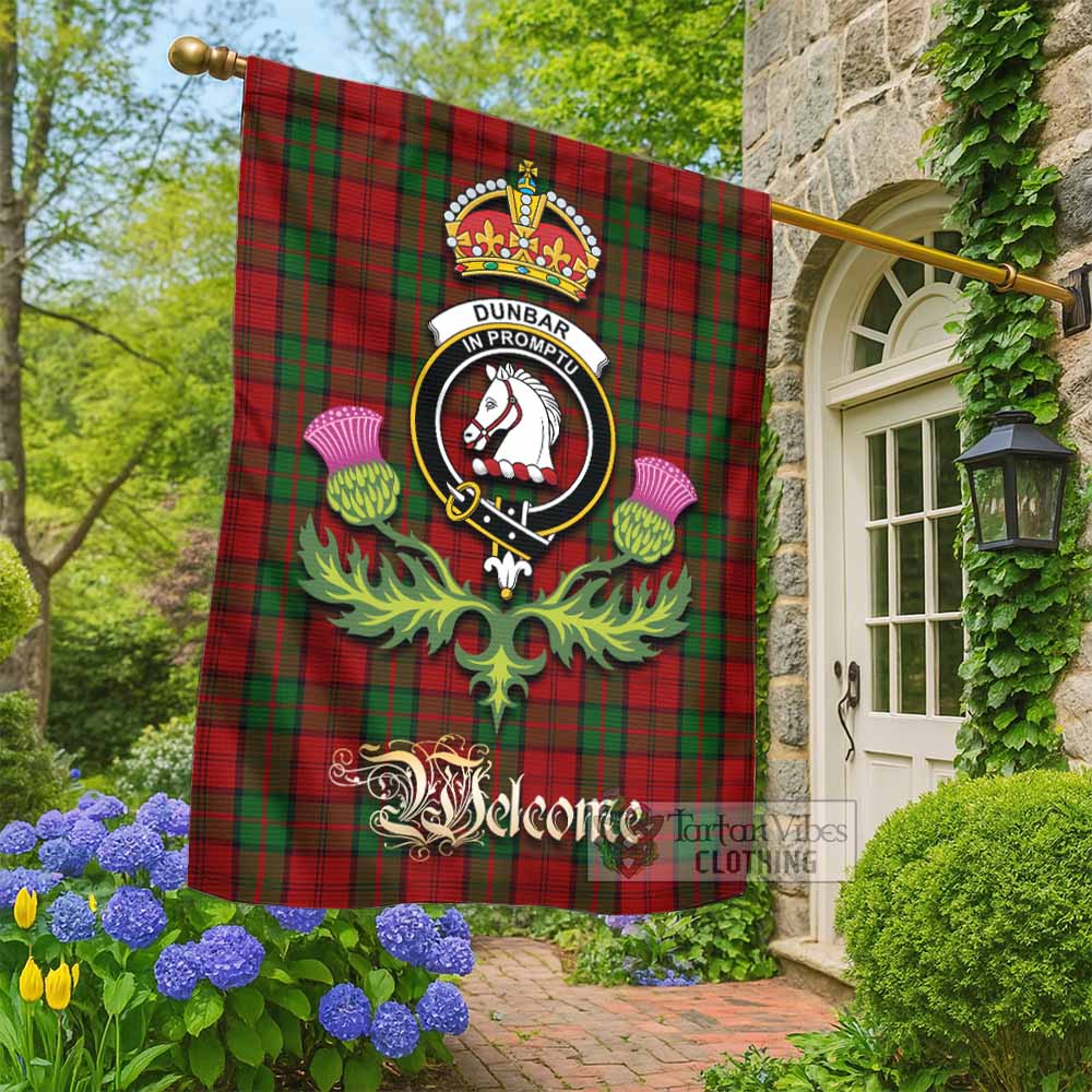 Dunbar Tartan Family Crest Garden Flag Royal Thistle Welcome Style - Tartan Vibes Clothing