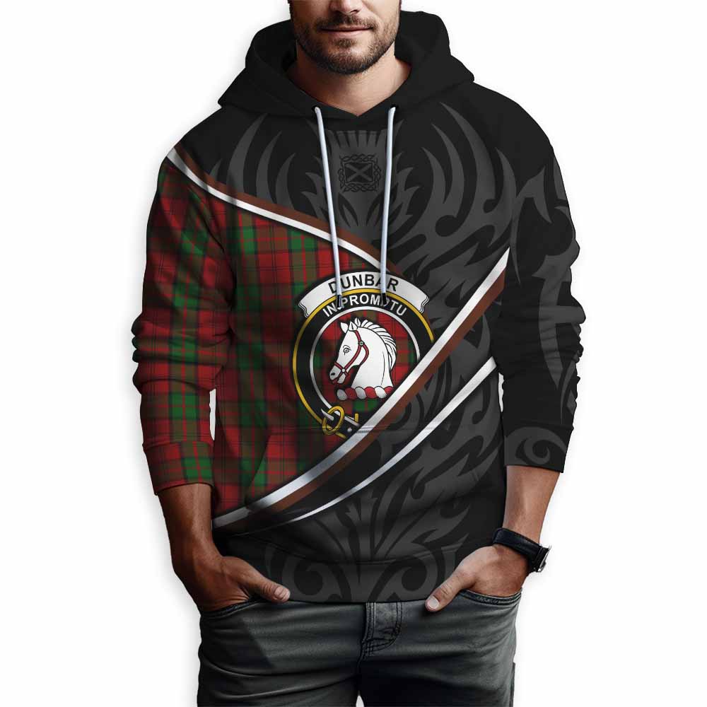 Dunbar Tartan Family Crest Hoodie Celtic Scottish Thistle Floral - Tartan Vibes Clothing