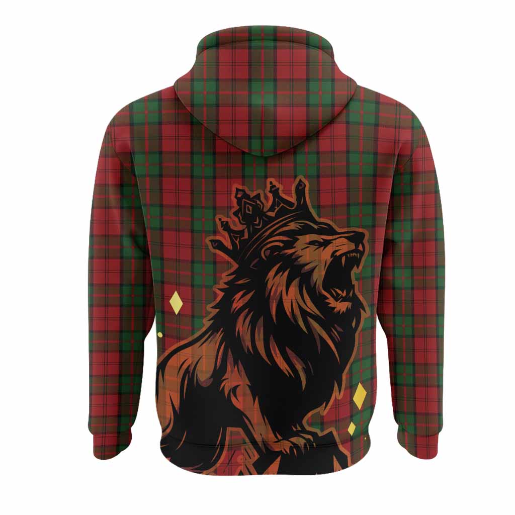 Dunbar Tartan Family Crest Hoodie Crowned Lion Roaring