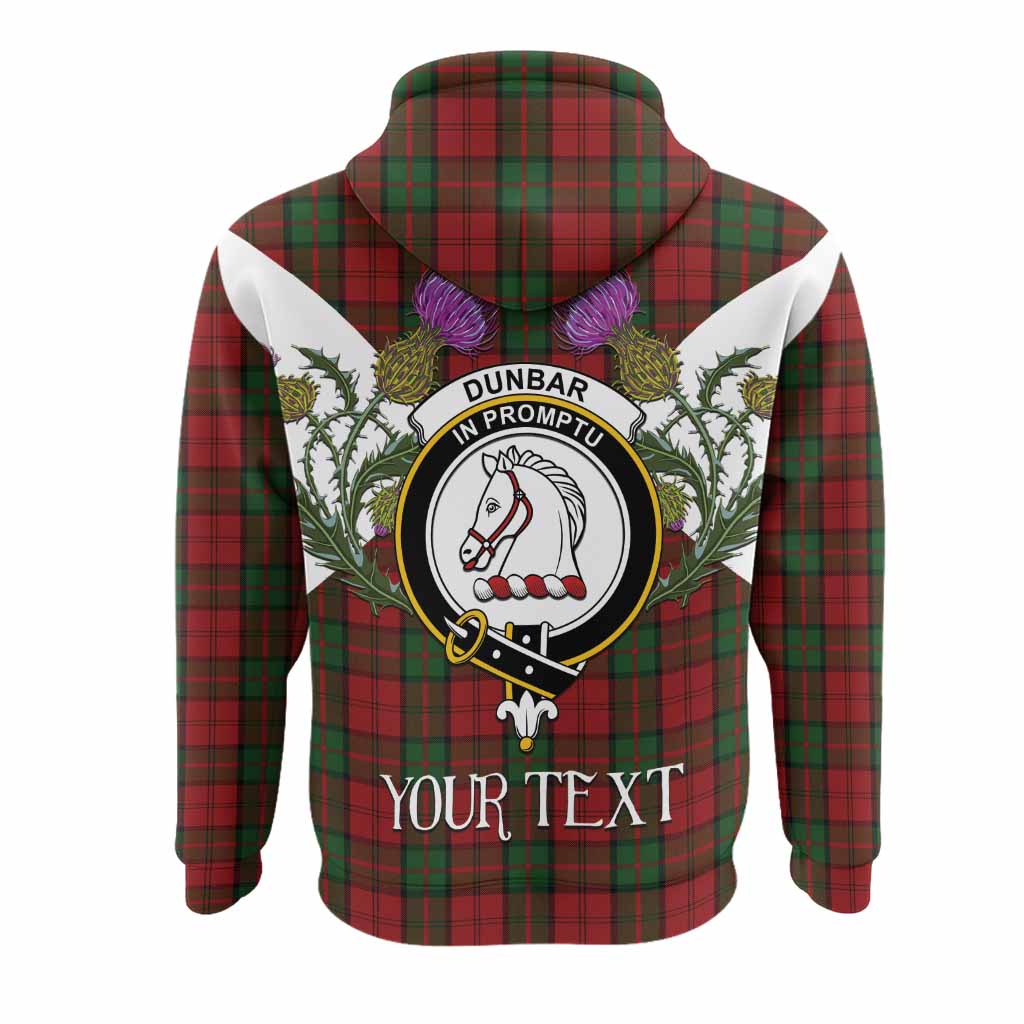 Dunbar Tartan Family Crest Hoodie Scottish Burns Night Thistle Floral