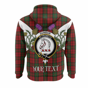 Dunbar Tartan Family Crest Hoodie Scottish Burns Night Thistle Floral