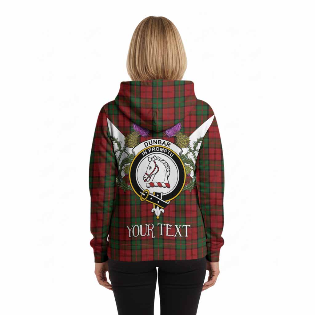 Dunbar Tartan Family Crest Hoodie Scottish Burns Night Thistle Floral