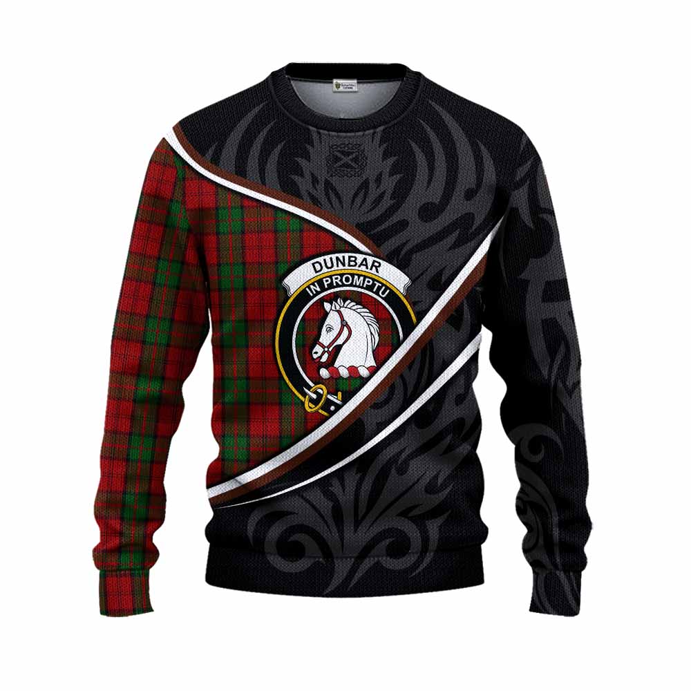 Dunbar Tartan Family Crest Knitted Sweater Celtic Scottish Thistle Floral - Tartan Vibes Clothing