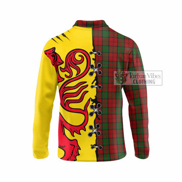 Dunbar Tartan Family Crest Long Sleeve Polo Shirt Lion Rampant Honor