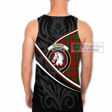 Dunbar Tartan Family Crest Men Tank Top Celtic Scottish Thistle Floral