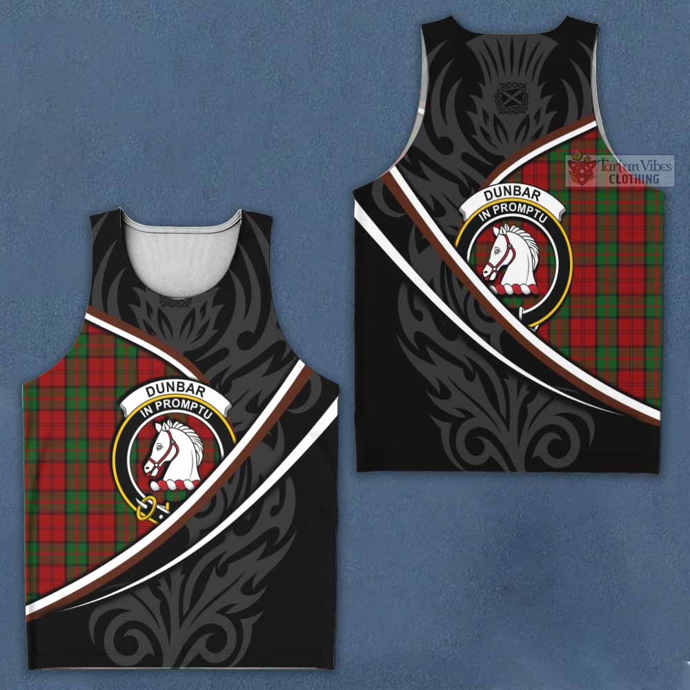 Dunbar Tartan Family Crest Men Tank Top Celtic Scottish Thistle Floral - Tartan Vibes Clothing