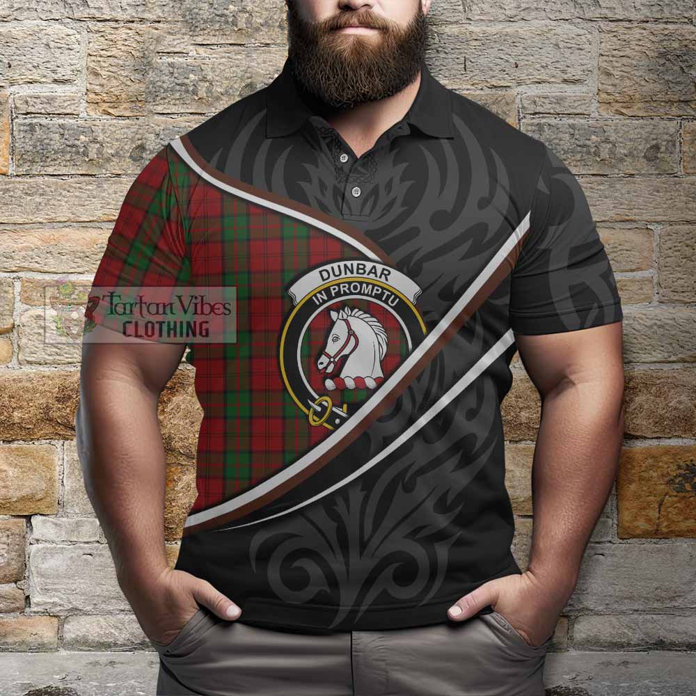 Dunbar Tartan Family Crest Polo Shirt Celtic Scottish Thistle Floral - Tartan Vibes Clothing