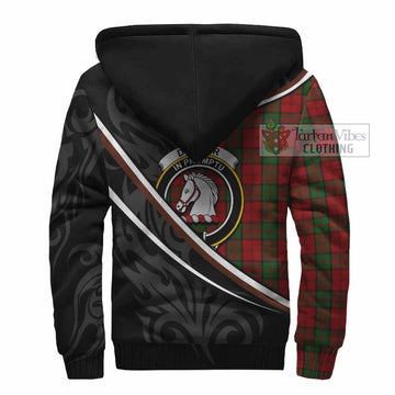 Dunbar Tartan Family Crest Sherpa Hoodie Celtic Scottish Thistle Floral