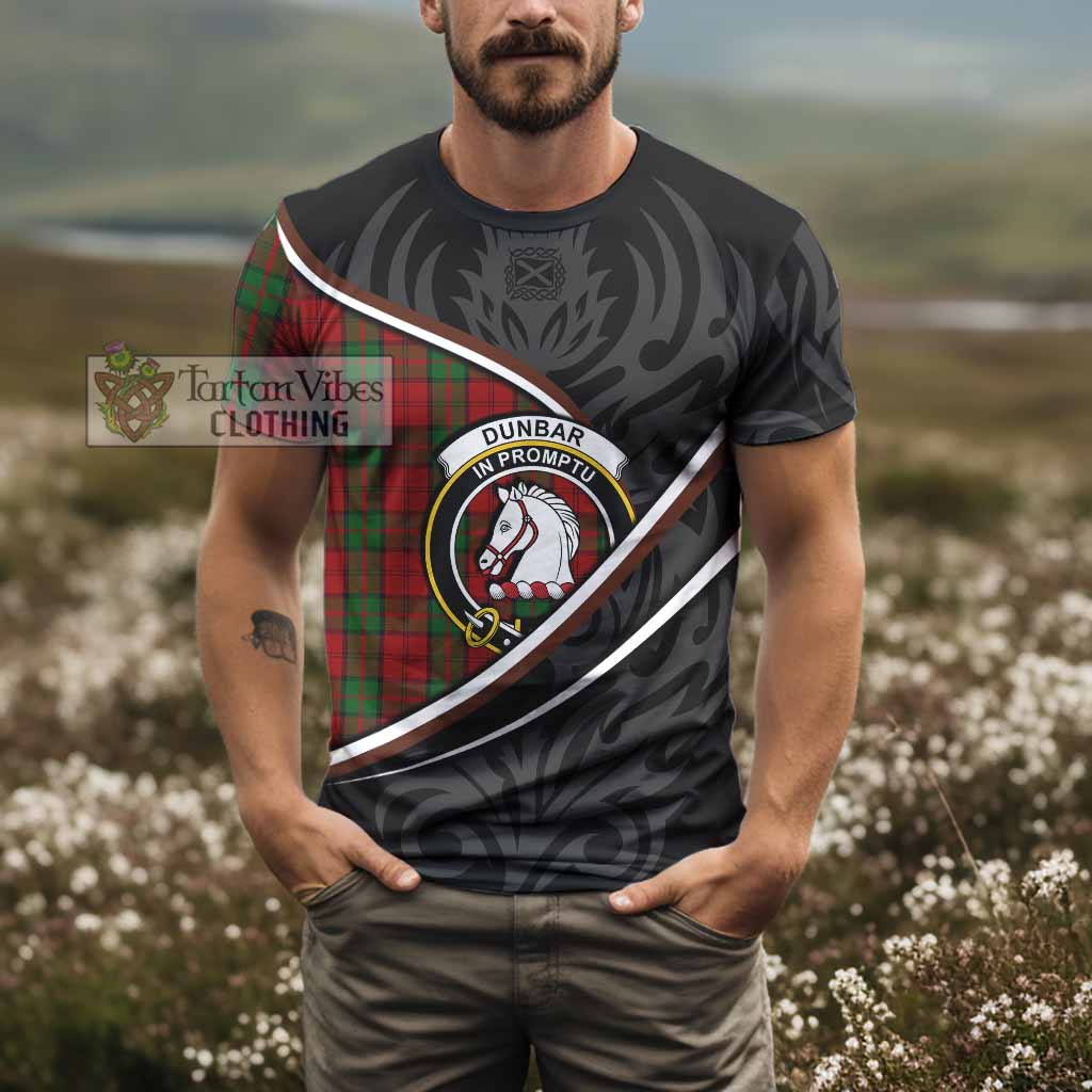Dunbar Tartan Family Crest T-shirt Celtic Scottish Thistle Floral - Tartan Vibes Clothing