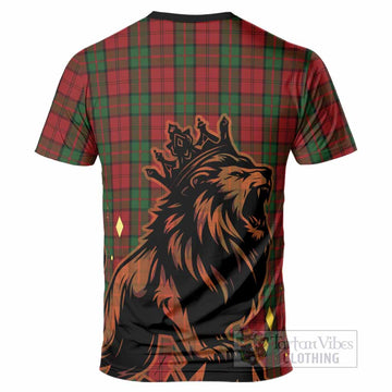 Dunbar Tartan Family Crest T-Shirt Crowned Lion Roaring