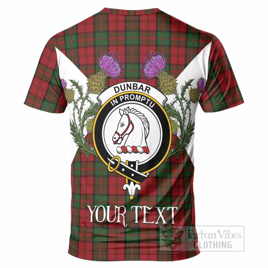 Dunbar Tartan Family Crest T-Shirt Scottish Burns Night Thistle Floral