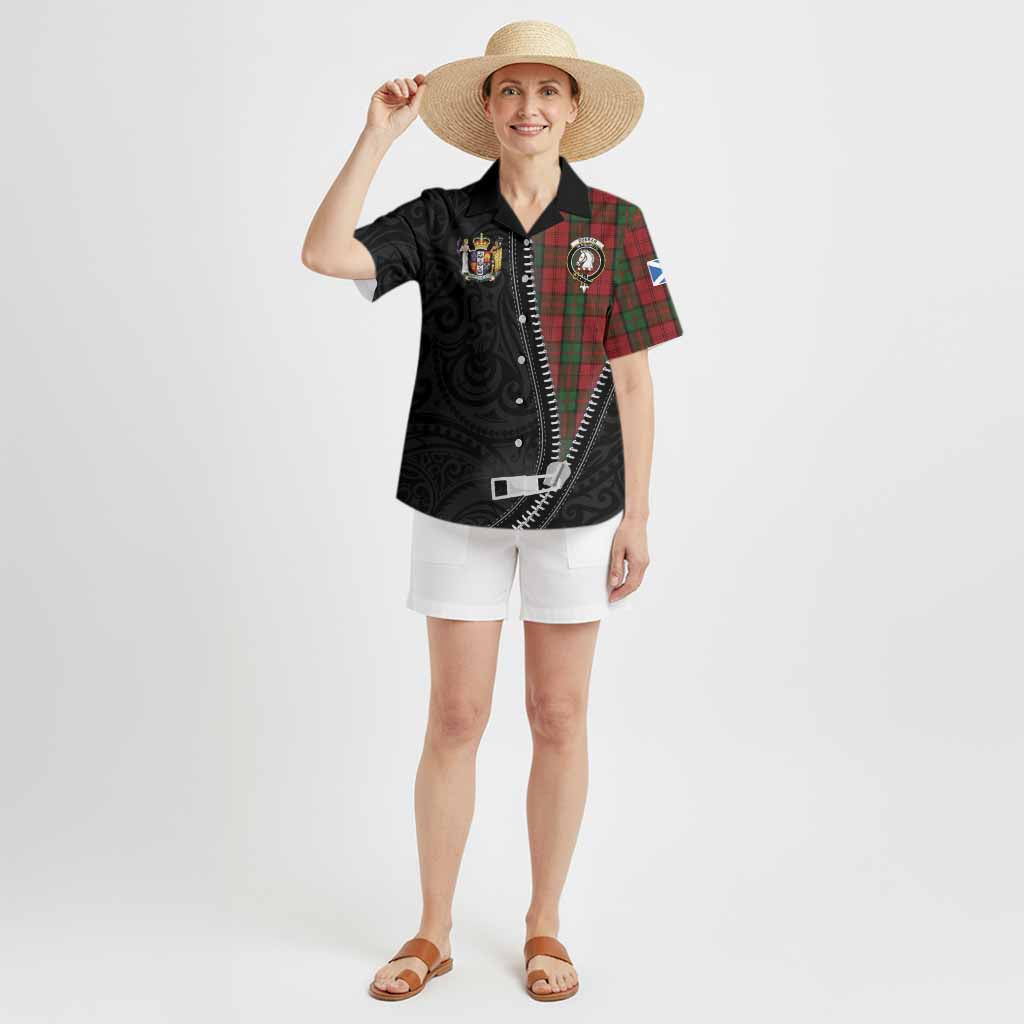 Dunbar Tartan Hawaiian Shirt New Zealand Pattern Unique Zipper Stylized