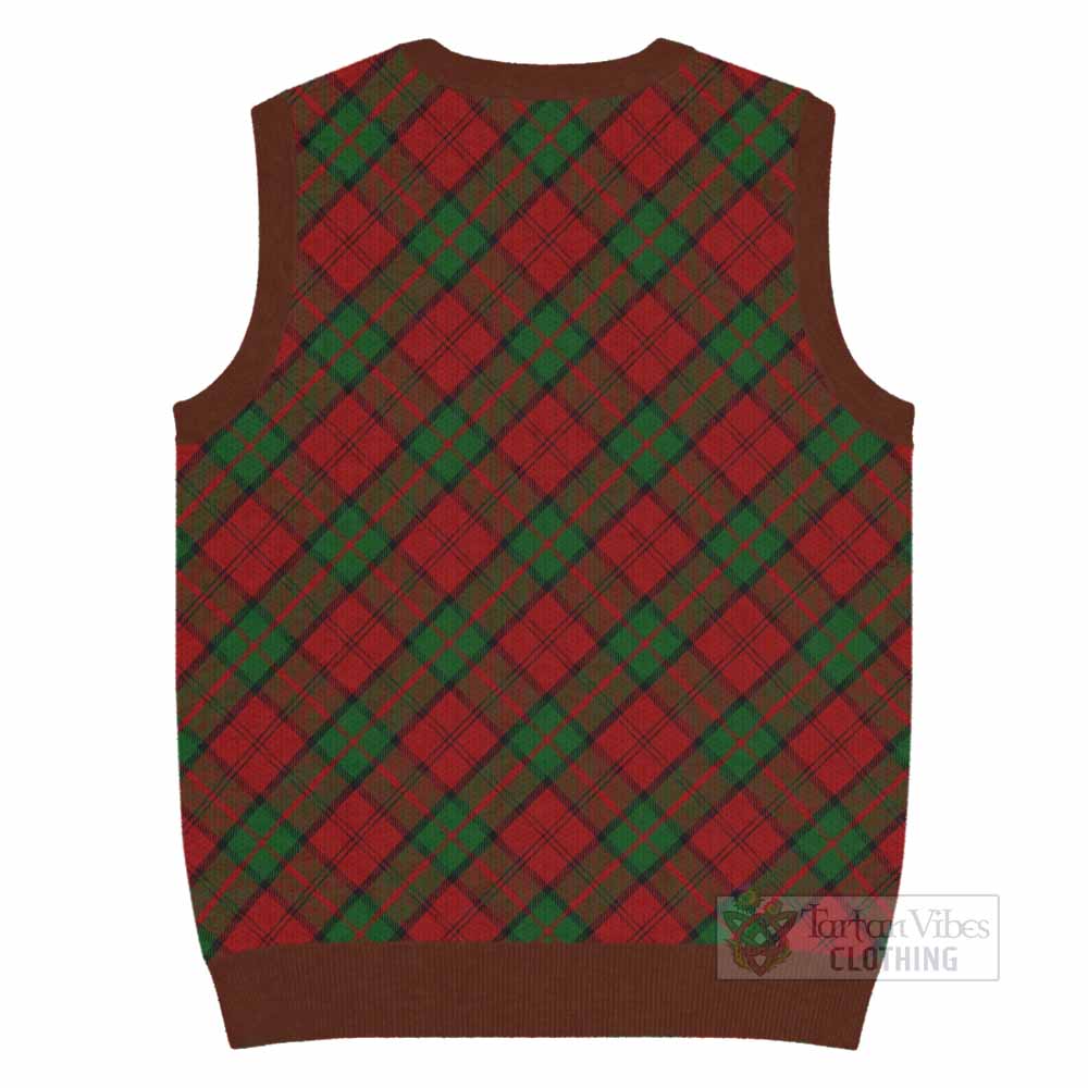 Dunbar Tartan  Knitted V-Neck Vest Cross Style