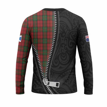 Dunbar Tartan Long Sleeve T-Shirt New Zealand Pattern Unique Zipper Stylized