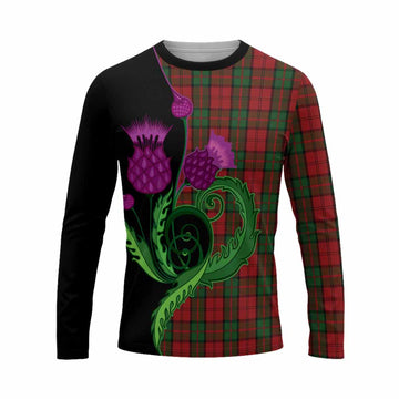 Dunbar Tartan Long Sleeve T-Shirt Traditional Scottish Thistle