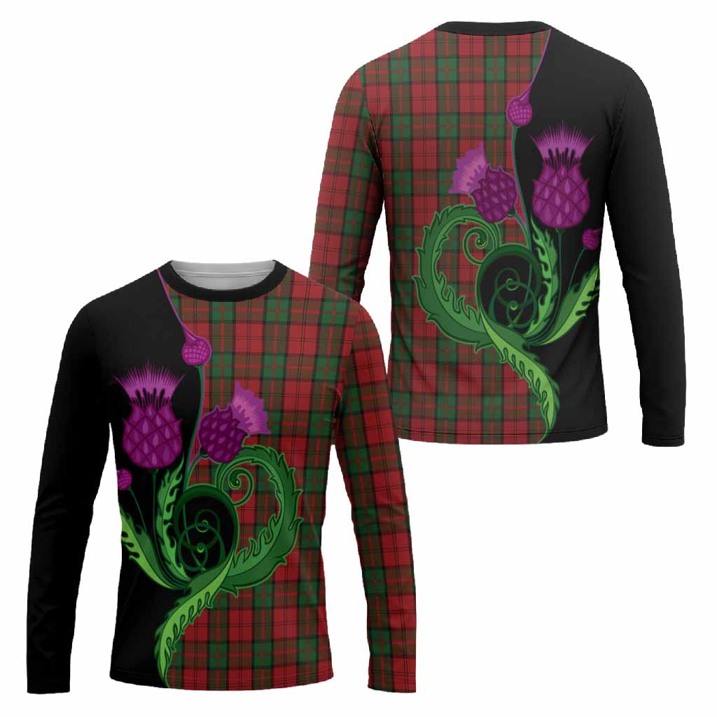 Dunbar Tartan Long Sleeve T-Shirt Traditional Scottish Thistle