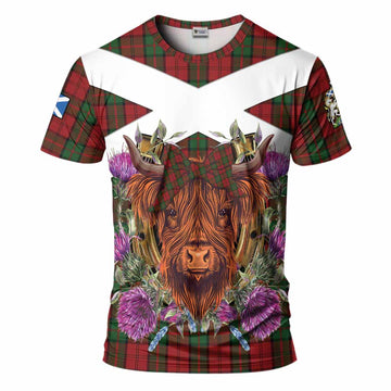 Dunbar Tartan T-Shirt Scottish Thistle Heilan Coo