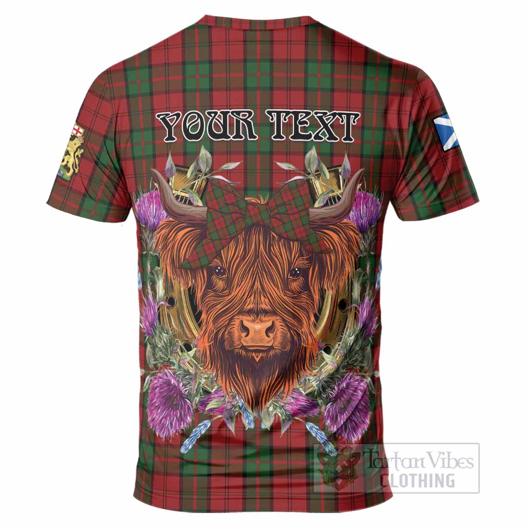 Dunbar Tartan T-Shirt Scottish Thistle Heilan Coo