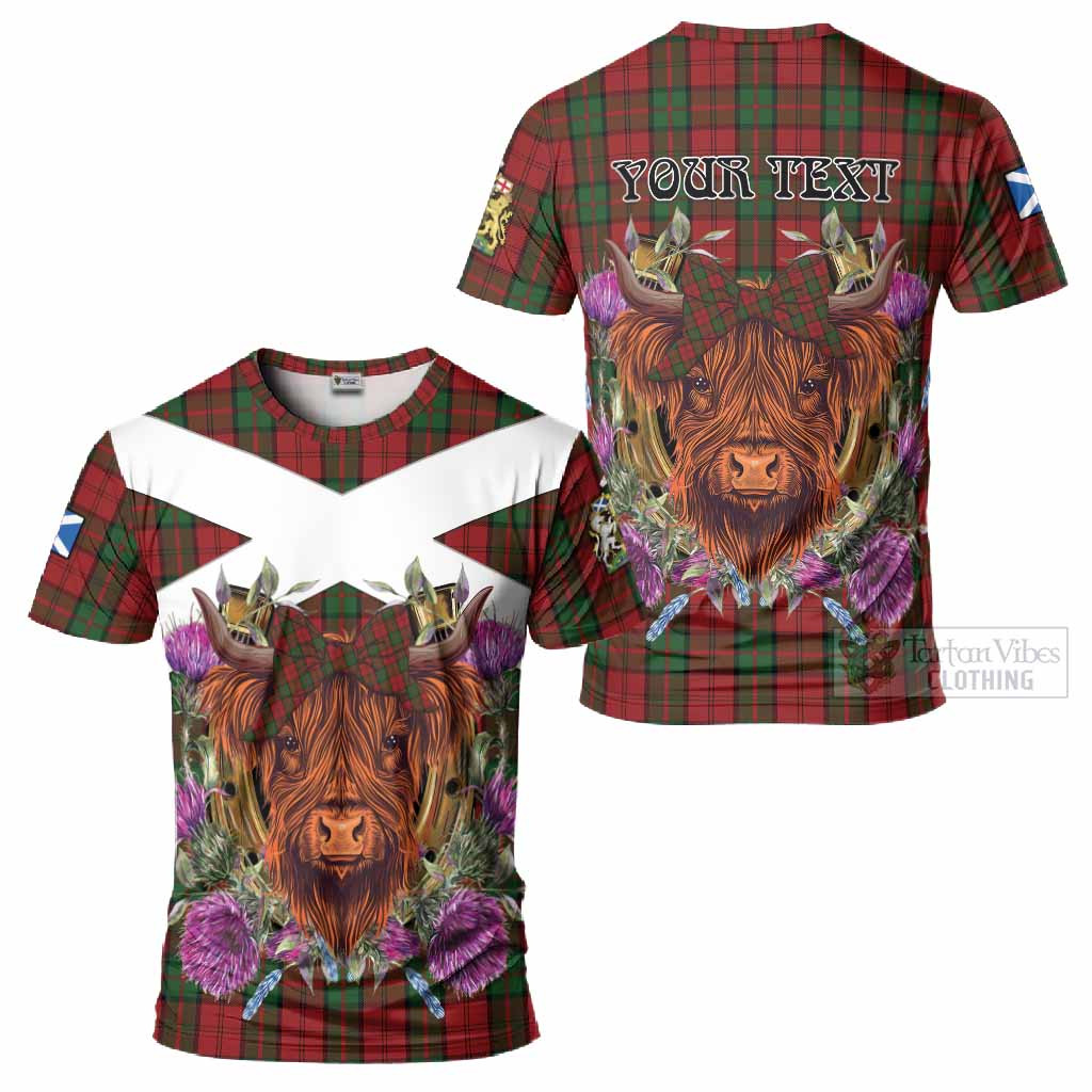 Dunbar Tartan T-Shirt Scottish Thistle Heilan Coo