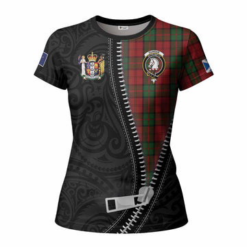 Dunbar Tartan Women T shirt New Zealand Pattern Unique Zipper Stylized