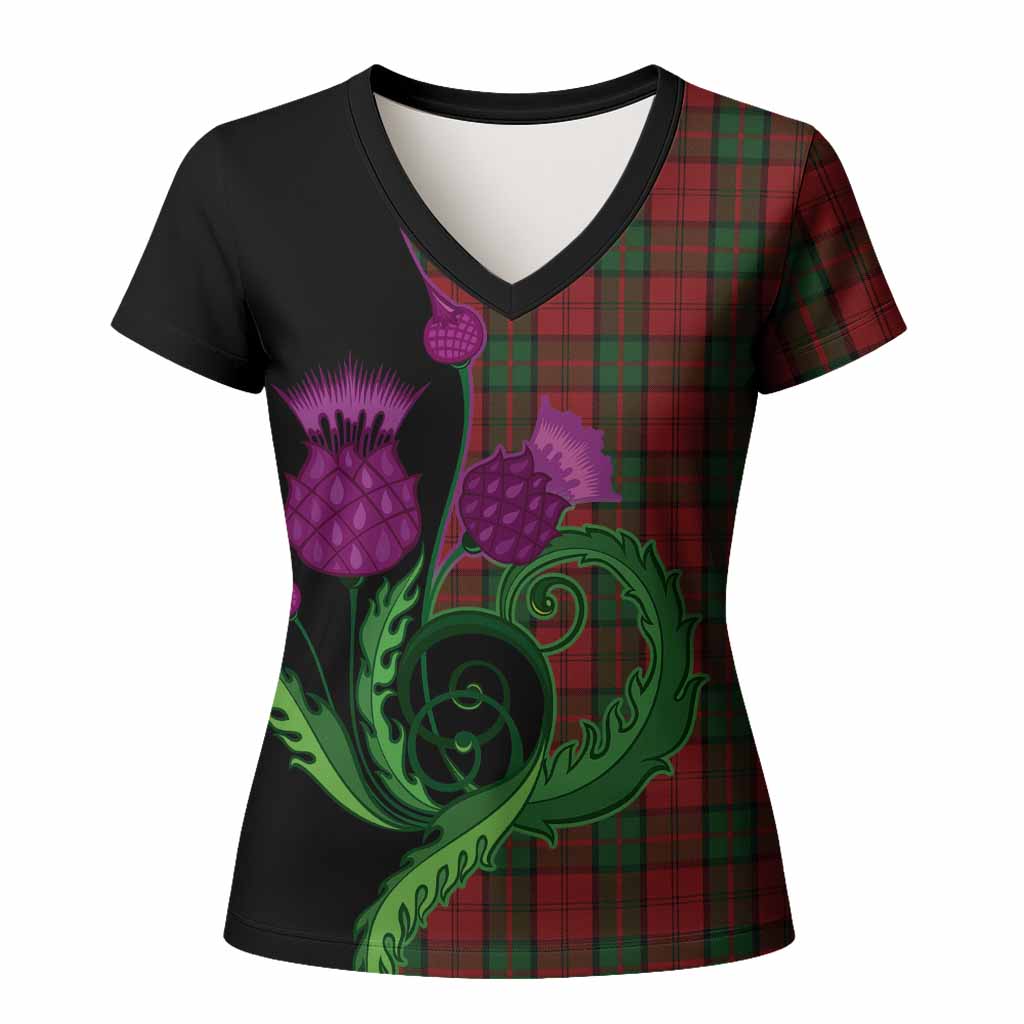 Dunbar Tartan Women T shirt Traditional Scottish Thistle
