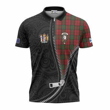 Dunbar Tartan Zipper Polo Shirt New Zealand Pattern Unique Zipper Stylized