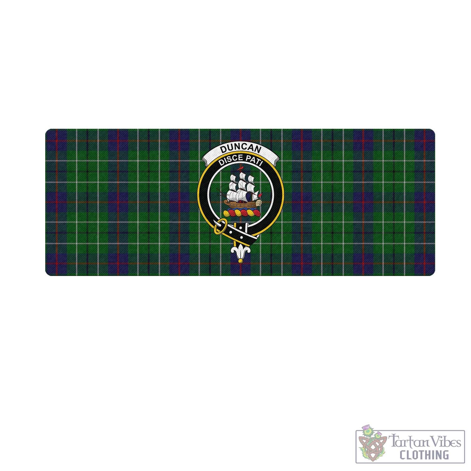 Tartan Vibes Clothing Duncan Tartan Mouse Pad with Family Crest