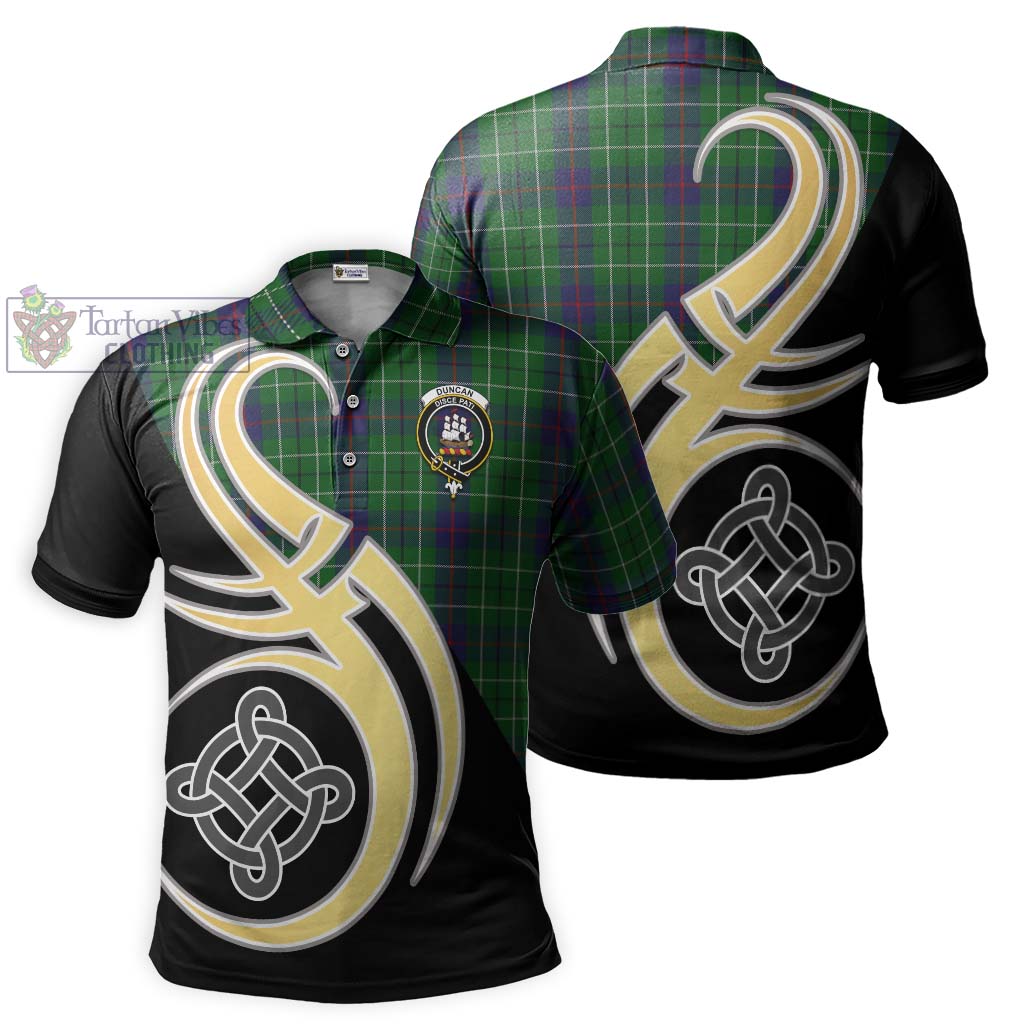 Duncan Tartan Polo Shirt with Family Crest and Celtic Symbol Style Kid - Tartan Vibes Clothing