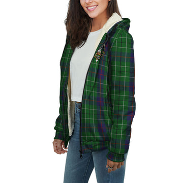 Duncan Tartan Sherpa Hoodie with Family Crest