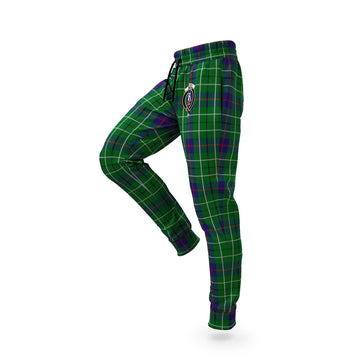 Duncan Tartan Joggers Pants with Family Crest