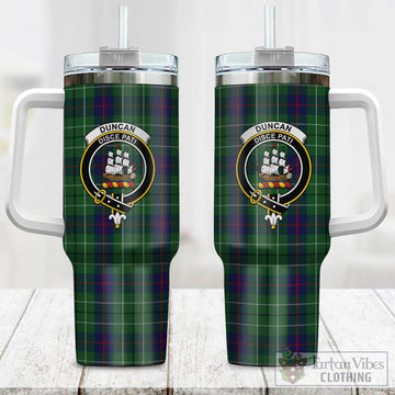 Duncan Tartan and Family Crest Tumbler with Handle