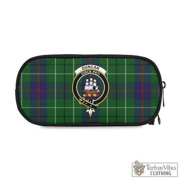 Duncan Tartan Pen and Pencil Case with Family Crest