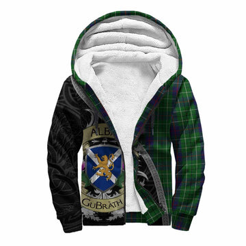 Duncan Tartan Family Crest Sherpa Hoodie Lion Rampant Royal Thistle Shield Celtic Inspired