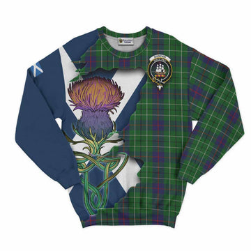 Duncan Tartan Family Crest Sweatshirt Scottish Thistle Celtic Inspired