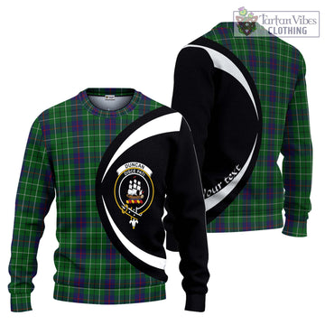 Duncan Tartan Ugly Sweater with Family Crest Circle Style