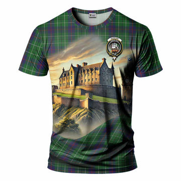 Tartan Vibes Clothing Duncan Tartan Family Crest T-Shirt with Scottish Ancient Castle Stype
