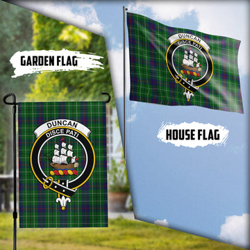 Duncan Tartan Flag with Family Crest