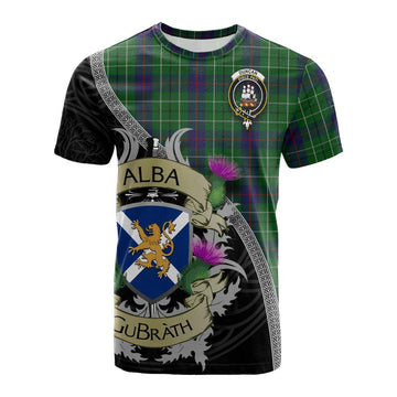 Tartan Vibes Clothing Duncan Tartan Family Crest Cotton T-shirt Lion Rampant Royal Thistle Shield Celtic Inspired