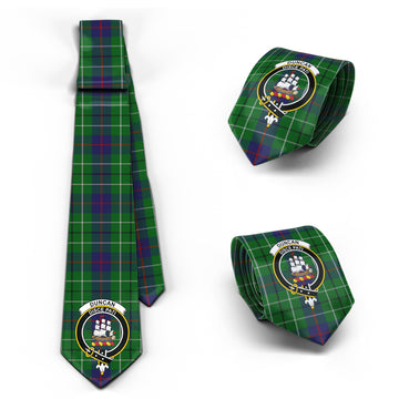 Duncan Tartan Classic Necktie with Family Crest
