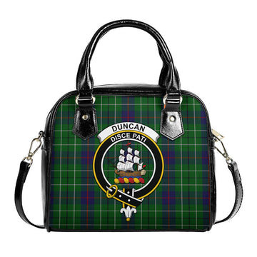 Duncan Tartan Shoulder Handbags with Family Crest