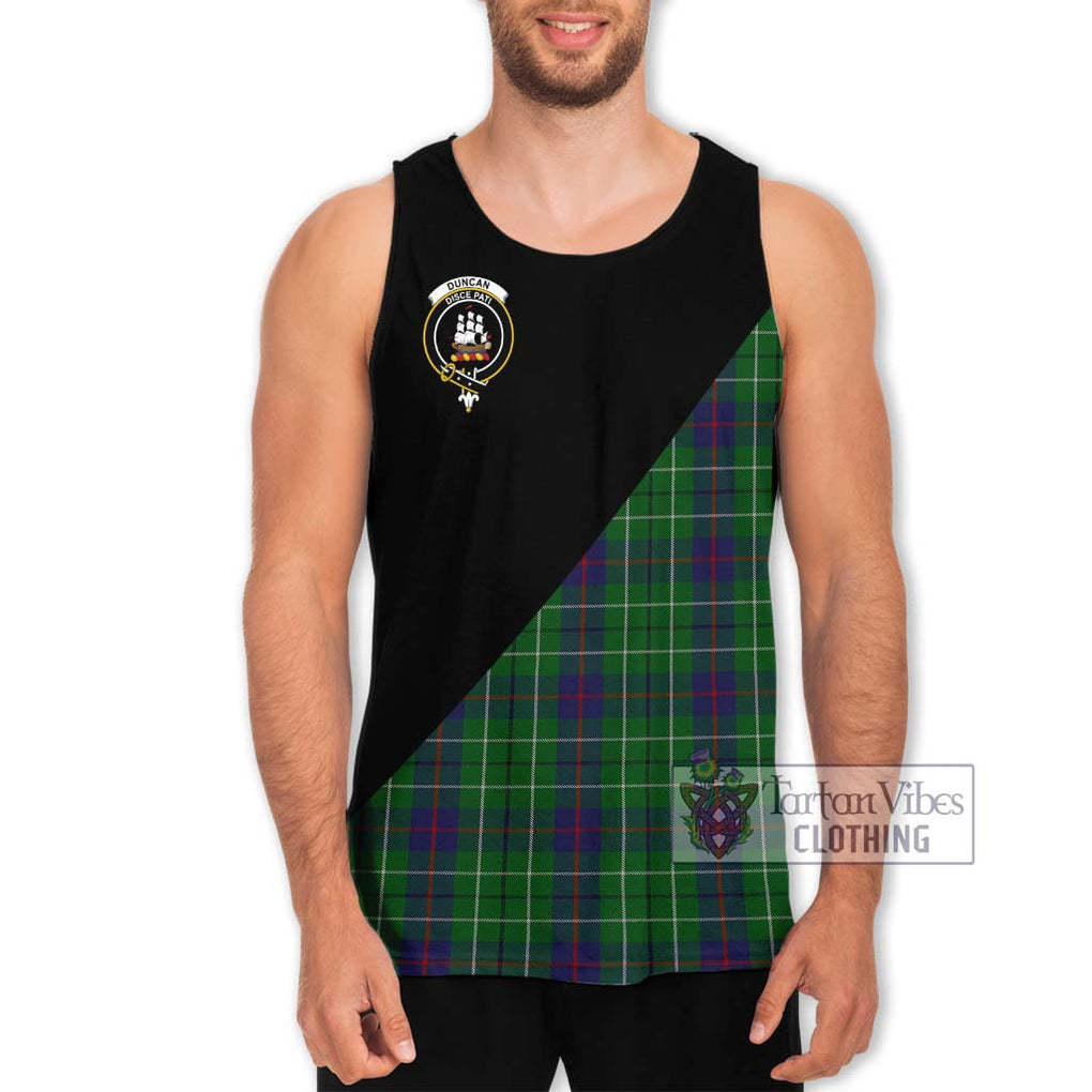 Duncan Tartan Men's Tank Top with Family Crest and Military Logo Style Men - Tartanvibesclothing Shop