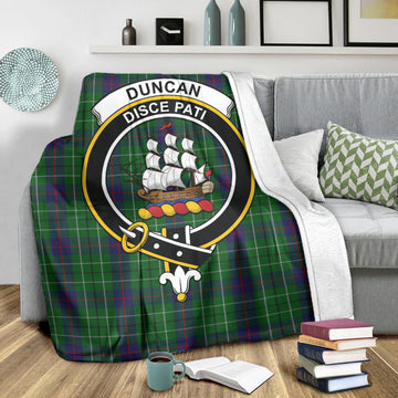 Duncan Tartan Blanket with Family Crest