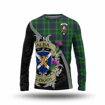 Tartan Vibes Clothing Duncan Tartan Family Crest Long Sleeve T-Shirt Lion Rampant Royal Thistle Shield Celtic Inspired