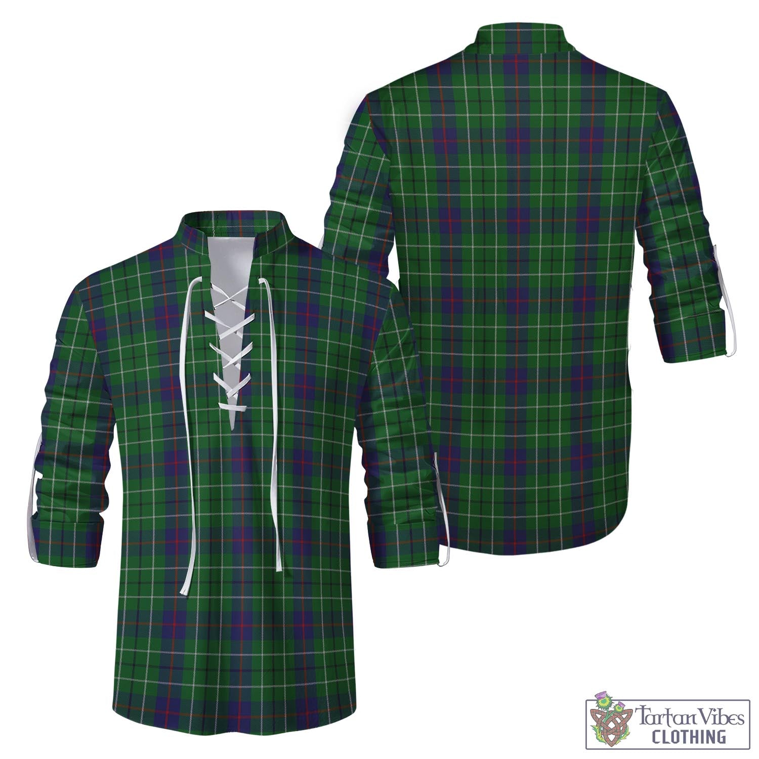 Tartan Vibes Clothing Duncan Tartan Men's Scottish Traditional Jacobite Ghillie Kilt Shirt