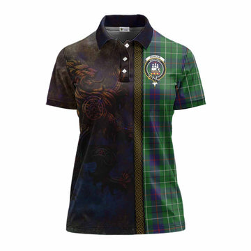 Duncan Tartan Family Crest Women's Polo Shirt Alba Gu Brath Be Brave Lion Ancient Style