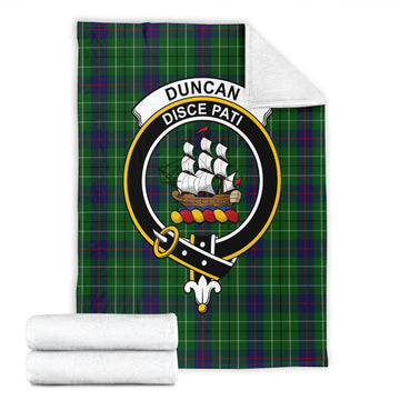 Duncan Tartan Blanket with Family Crest