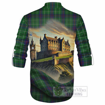 Tartan Vibes Clothing Duncan Tartan Family Crest Ghillie Kilt Shirt with Scottish Ancient Castle Style