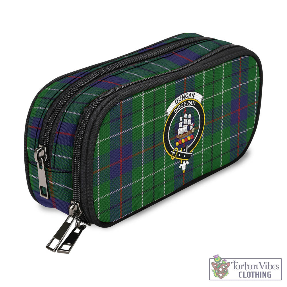 Tartan Vibes Clothing Duncan Tartan Pen and Pencil Case with Family Crest
